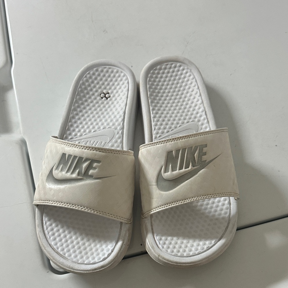 Nike white Slide Sandals sports